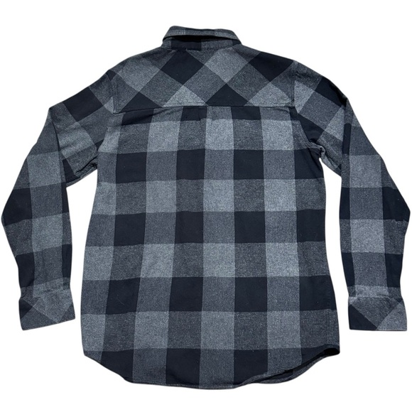 Dravus Flannel Shirt | Black Gray Buffalo Plaid Medium - Picture 12 of 13